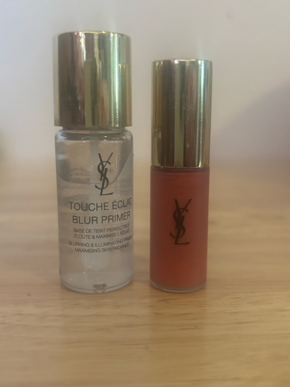 YSL Blur Primer Mini & YSL Lip Stain #16